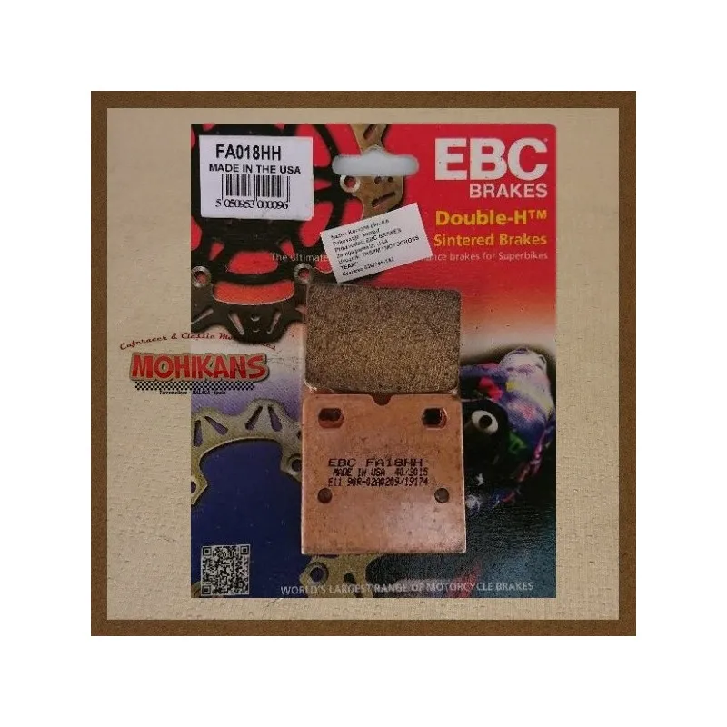 Pastillas sintéticas EBC FA018HH pinza Brembo