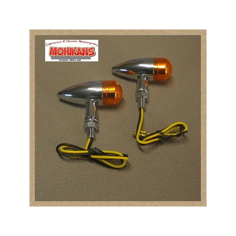Mini-intermitentes micro Bullet prisma 65mm cromo